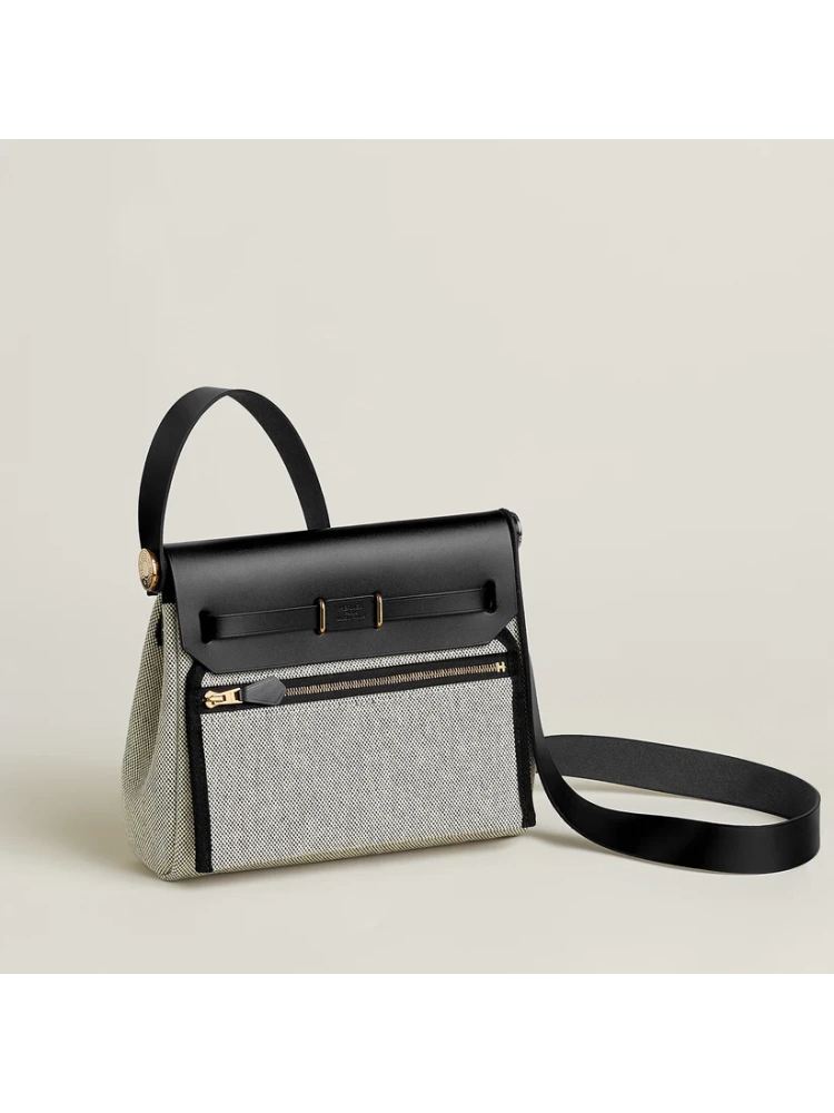 MINI HERBAG Ecru/Black GHW